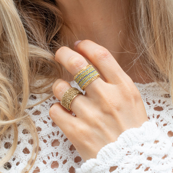 Black Rhodium Weaved Ring