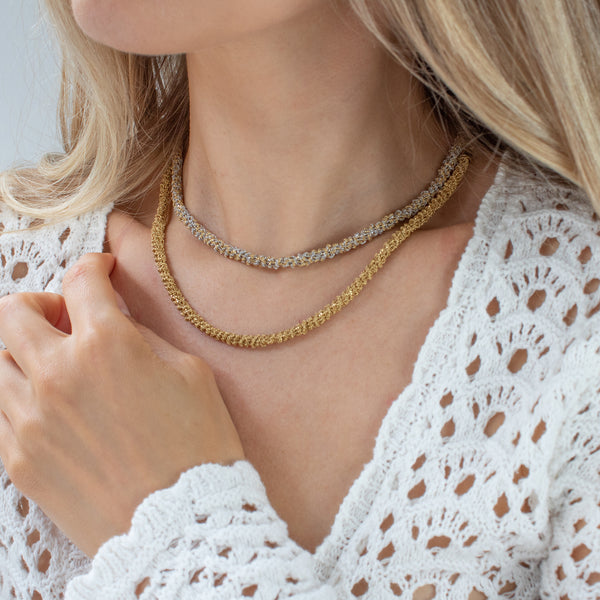 Capri Gold & Silver Chain Necklace