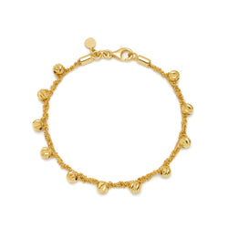 Gold Woven Disco Bracelet