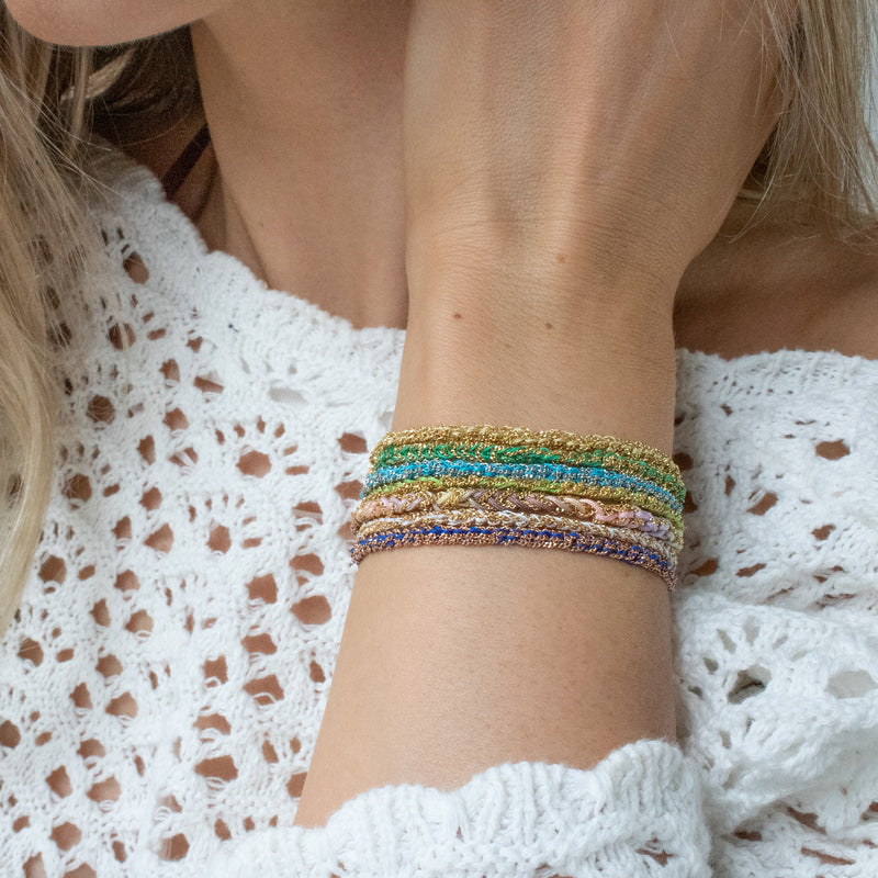 Gold & Pastel Friendship Bracelet