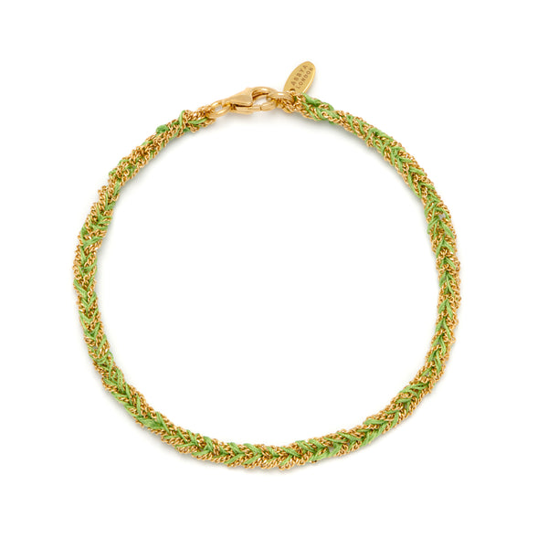 Gold & Lime Green Friendship Bracelet