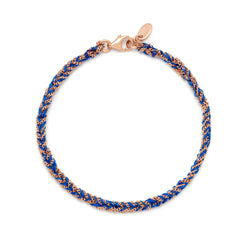 Rose Gold & Blue Friendship Bracelet